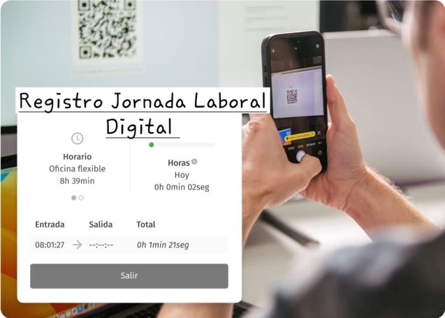 Fichar en Grupo compartido escaneando un QR.