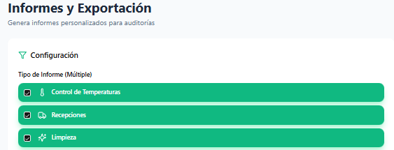 Informes APPCC para inspecciones informes automáticos appcc digital